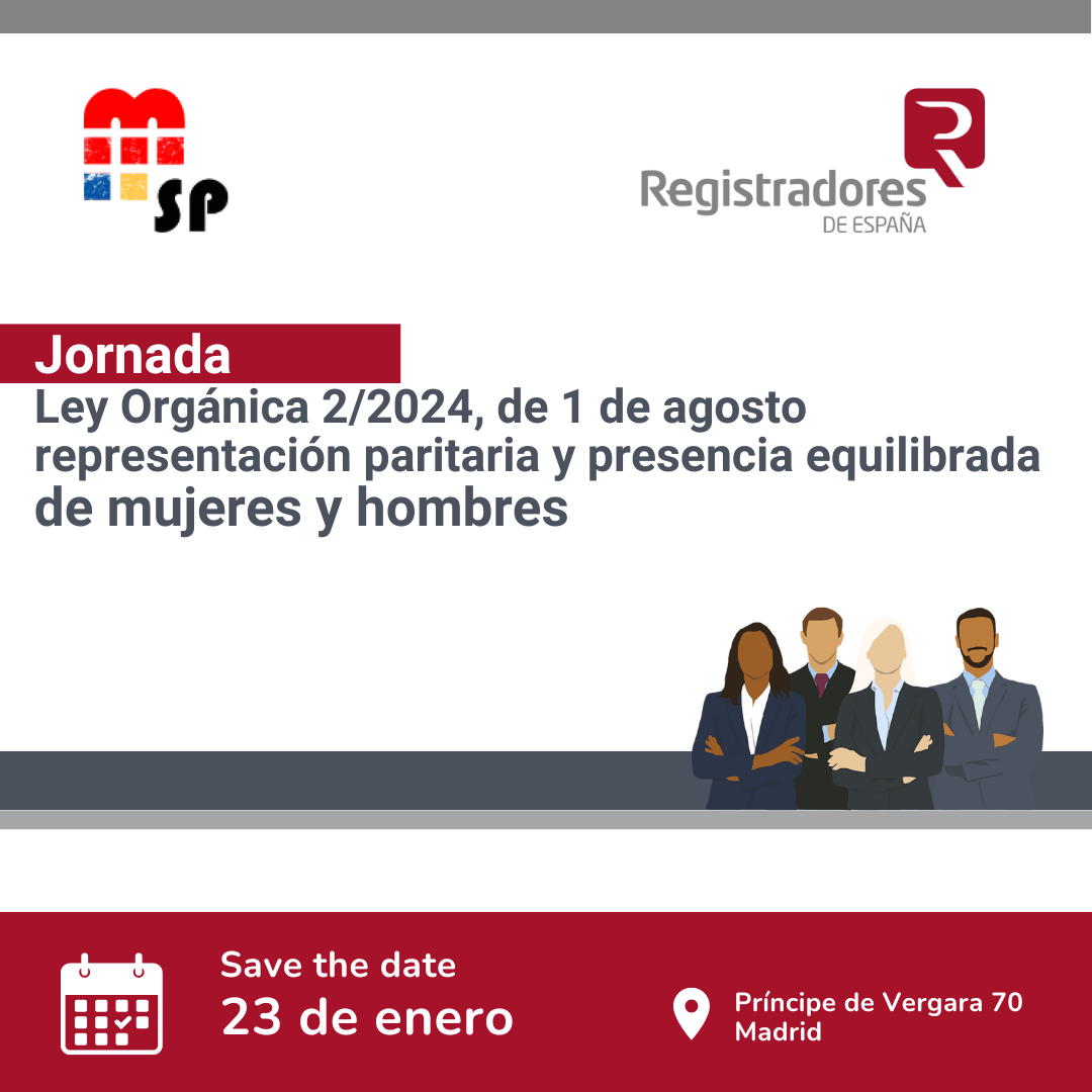 Jornada Ley Orgánica 2/2024, de 1 de agosto representación paritaria y ...